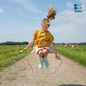 ★福利品【荷蘭BS】長高高跳繩 (健康粉)(無外盒、袋裝出貨)