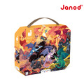 ✖︎童趣Outlet★福利品【法國Janod】厚片拼圖-噴火龍大戰 54 PCS