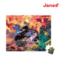 ✖︎童趣Outlet★福利品【法國Janod】厚片拼圖-噴火龍大戰 54 PCS_1