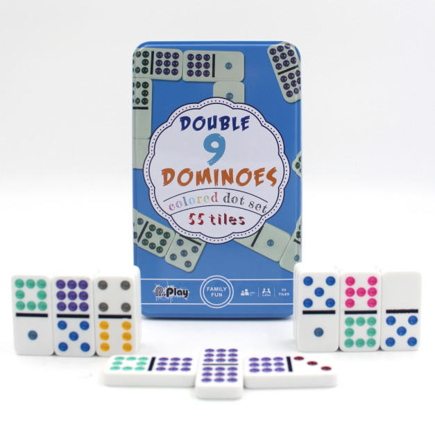 ★福利品-經典益智桌遊-骨牌接龍-雙9點(盒損)