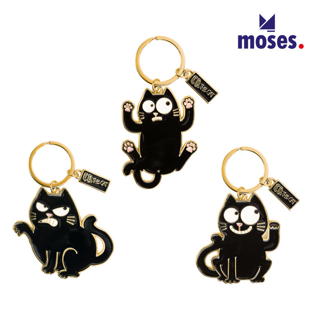 【德國Moses】黑貓艾德-幸運鑰匙鍊(隨機出貨)