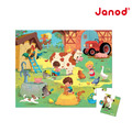 【法國Janod】厚片拼圖-快樂農莊24片_1
