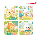 【法國Janod】4合1拼圖-小熊的朋友_1