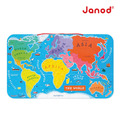 【法國Janod】磁性木質拼圖-世界地圖(英文版)_1