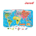 【法國Janod】磁性木質拼圖-世界地圖(英文版)_2