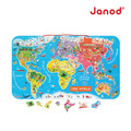 2026QQmei【法國Janod】磁性木質拼圖-世界地圖(英文版)(獨立運費)_2
