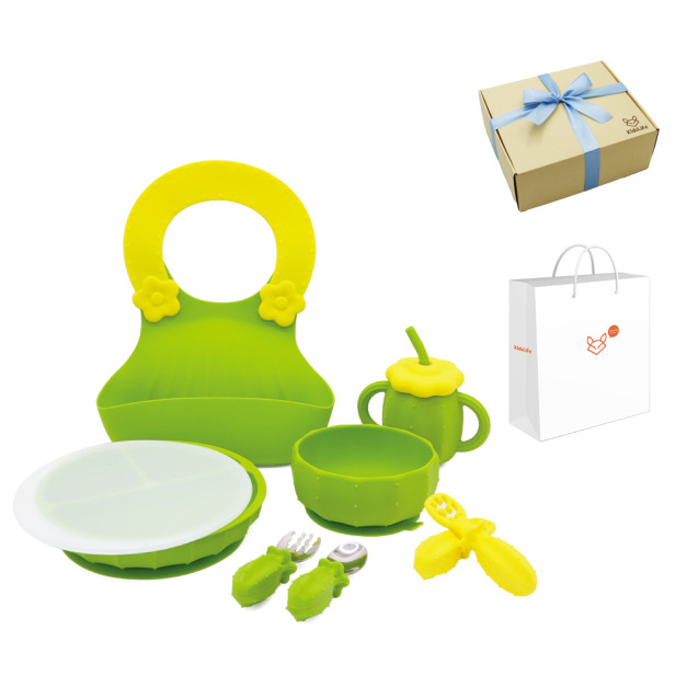【KidsLife】寶寶餐具彌月禮盒-仙人掌
