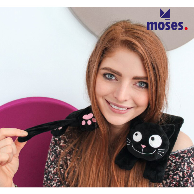 【德國Moses】黑貓艾德-櫻桃核熱敷枕