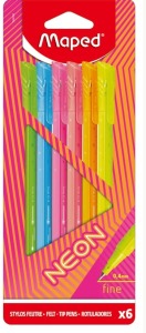 ★福利品【法國Maped】 Graph'Peps 霓虹細線筆 - 0.4mm 6 支裝(原廠sample )