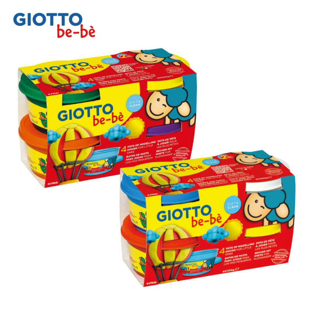 ★福利品【義大利 GIOTTO】寶寶超軟黏土-4合1-兩款可選 (瑕疵，購買兩組贈黏土工具)