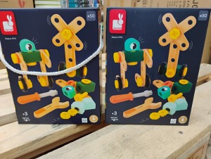 ★福利品【法國Janod】小木匠創意玩-工具總匯50pcs(缺提繩)