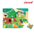 【法國Janod】幼兒觸覺拼圖-森林20pcs_1