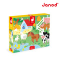 【法國Janod】幼兒觸覺拼圖-農場20pcs