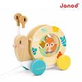 【法國Janod】寶寶異想世界-蝸牛敲擊拉車