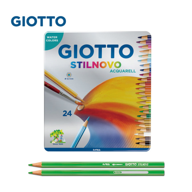 【義大利 GIOTTO】STILNOVO 水溶性色鉛筆(24色鐵盒)