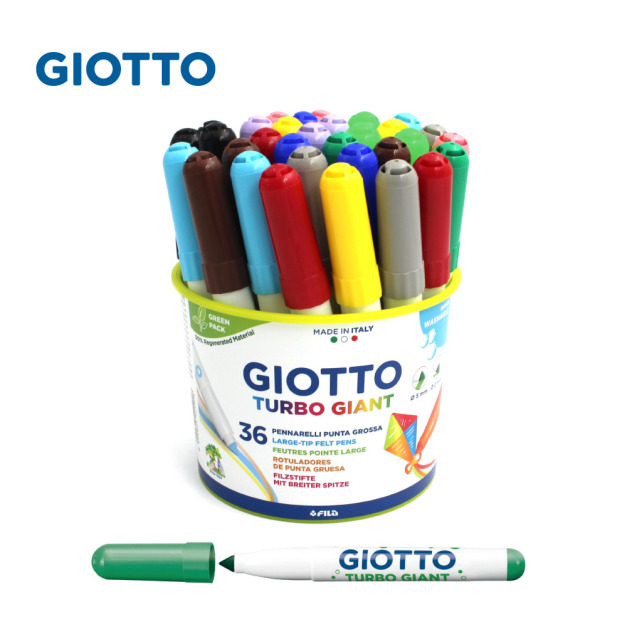 【義大利 GIOTTO】超好洗粗細雙效彩色筆(12色36支)