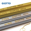 【義大利 GIOTTO】MEGA 六角胖金銀色鉛筆(24支)附筆筒_3