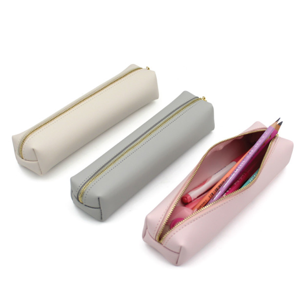 ✖︎童趣Outlet【童趣嚴選】簡約皮革拉鍊筆袋(三色可選)