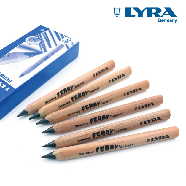 ★福利品【德國LYRA】兒童三角原木鉛筆(12cm) 6入(瑕疵)