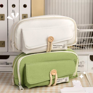 【童趣嚴選】鈕扣棉繩簡約筆袋