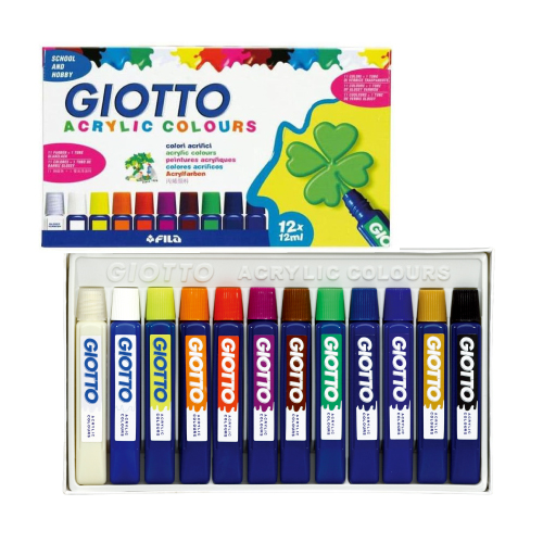 【義大利 GIOTTO】學用壓克力顏料12ml