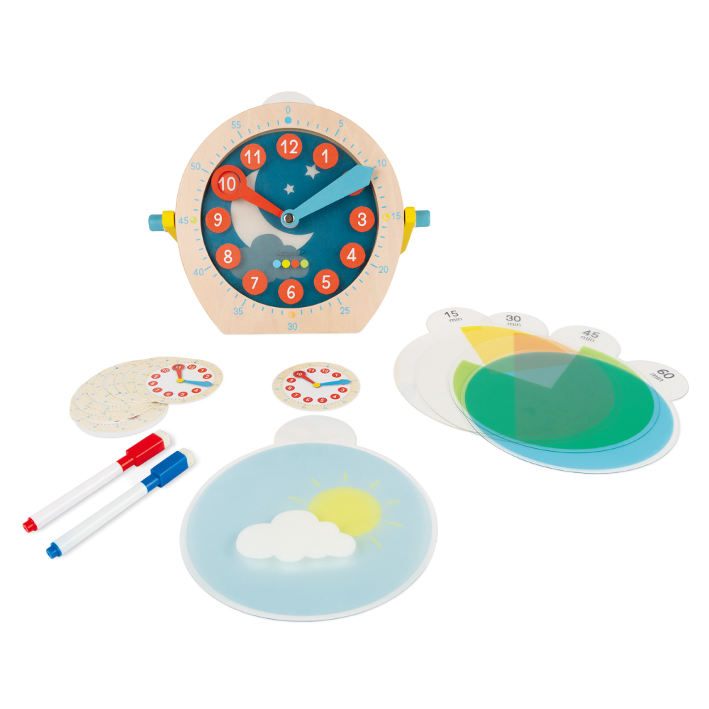 【法國Janod】小小STEAM系列-互動時鐘