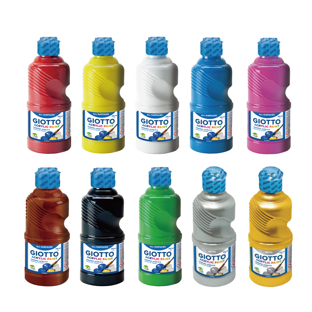 【義大利 GIOTTO】壓克力兒童顏料(單罐)250ml