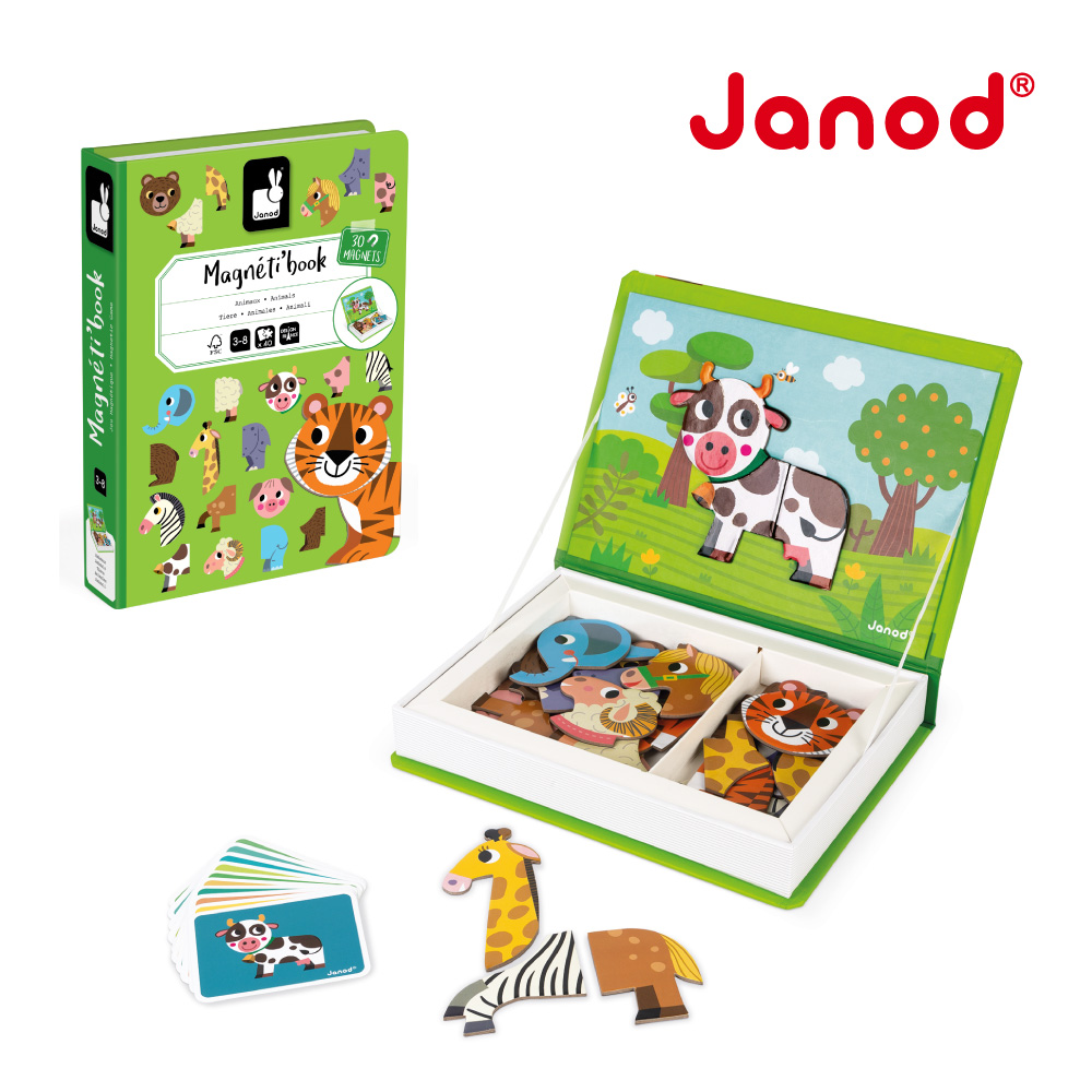 【法國Janod】磁鐵遊戲書-我的動物朋友