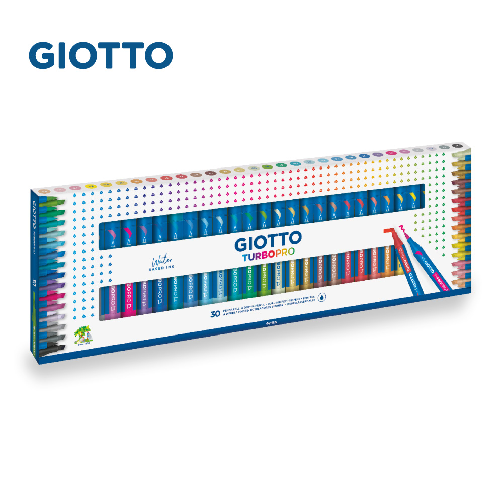 【義大利GIOTTO】雙頭水溶性馬克筆(30色)