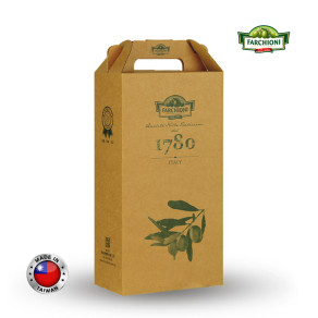 法奇歐尼橄欖油品牌牛皮紙單色提盒，2瓶用（油品可任挑，可幫裝，DIY亦可）