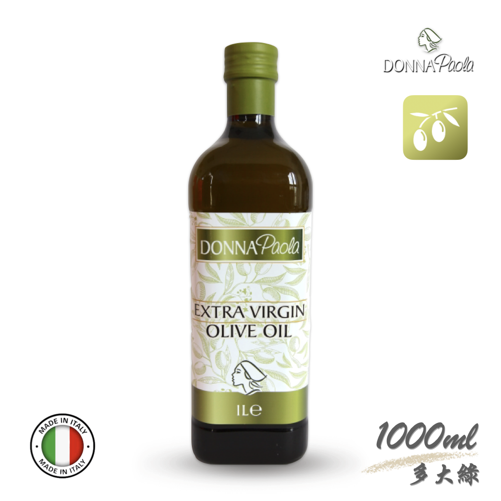 NEW義多娜大綠【舒心圓潤】義大利特級冷壓初榨橄欖油1000ml