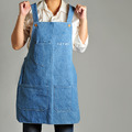 水洗丹寧工作圍裙 | 深藍_4