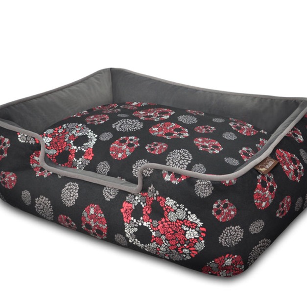 P.L.A.Y. Skulls & Roses Lounge Bed 花漾骷髏四邊床｜槍灰色・S／M／L／XL