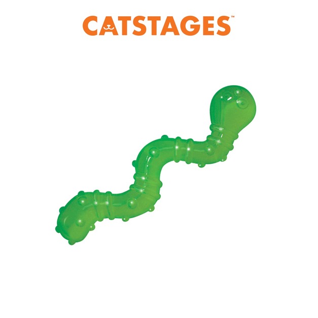 【歐卡貓草毛毛蟲】OrkaKat Wiggle Worm｜貓咪聞香、追逐與咀嚼玩具