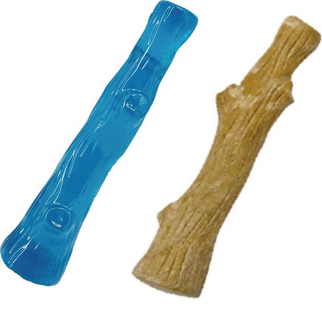 【耐咬史迪克 2 件組】狗狗潔牙玩具 S 號（幼及小型犬 3&ndash;11 kg 適用）