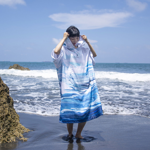 波浪白(衣長105cm，男女通用)