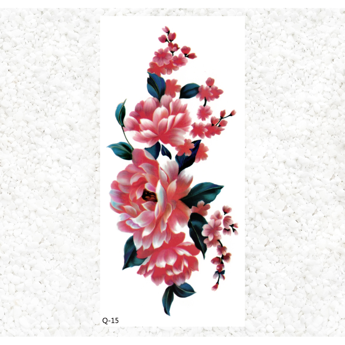 山茶花 Blingtattoo 刺青貼紙 紋身貼紙