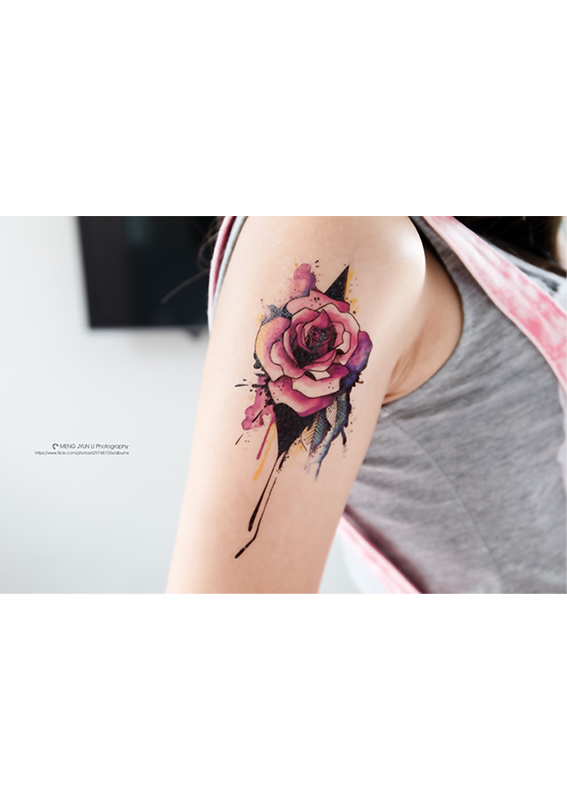 紫墨玫瑰 Blingtattoo 刺青貼紙 紋身貼紙 紫墨玫瑰 Blingtattoo 刺青貼紙 紋身貼紙