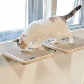 YogiPet不佔空間的貓跳台 (窗戶用) 很厚實的貓跳台層板 左右拉窗 推拉窗都可安裝 不用工具只要你的手手