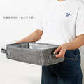貓專用 有蓋子可折疊防水外出式外出用貓砂盆 車用貓砂盆大貓砂盆 輕巧可折疊攜帶貓砂盆貓廁所45x35x高11cm 附貓砂_2