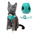 美國Travel Cat貓旅行《管教惡貓》Jackson Galaxy聯名貓專用胸背式外出背心+牽繩 透氣舒服不易逃脫