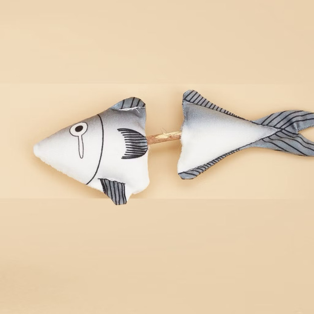 貓咪木天蓼薄荷 魚排卡通造型 舒服毛絨磨牙棒仿真魚清新口氣貓咪解悶玩具潔齒