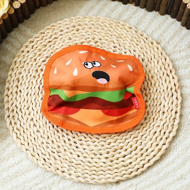 狗狗玩具 耐磨耐咬有啾啾聲 解悶自嗨 發聲玩具 材質舒服 美式速食玩具 漢堡披薩熱狗爆米花