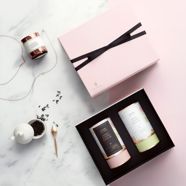 【新年禮盒 】雙罐茶葉組合(蜜香紅茶/蜜香綠茶/阿里山烏龍茶/錫蘭紅茶/伯爵紅茶)