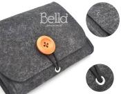 【深灰-精油收納包】質感毛氈精油隨身包推薦 可裝6支滾珠或4瓶10ml精油