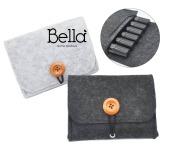 【淺灰｜深灰-精油收納包】質感毛氈精油隨身包推薦 可裝6支滾珠或4瓶10ml精油