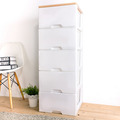 HOUSE 木天板-QQ五層櫃 (大抽)白色無印風-無輪（005142）_1
