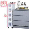 《真心良品》三比八隙縫五抽收納櫃(附輪)-1入組_5