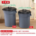 《真心良品》圓周大容量附蓋垃圾桶95L -1入組 （分色）_5
