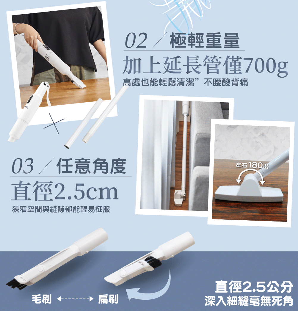 Ikiiki伊崎-極輕量無線吸塵器 IK-VC8001 【一台】 (專案:250點紅利點數回饋)_1